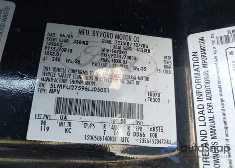 2006 Lincoln Navigator from USA, damaged, VIN 5LMFU27596LJ05051